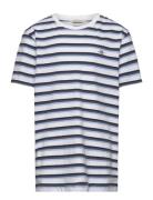 Striped Shield T-Shirt Tops T-shirts Short-sleeved Multi/patterned GAN...