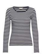Slim Striped 1X1 Ribbed Ls T-Shirt Tops T-shirts & Tops Long-sleeved B...