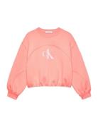 Calvin Klein Iridescent Ck Logo Cn Sweatshirt Korall