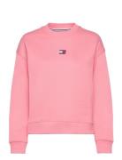 Tjw Bxy Badge Crew Ext Tops Sweat-shirts & Hoodies Sweat-shirts Pink T...