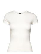 Soft Touch Short Sleeve Top Tops T-shirts & Tops Short-sleeved White G...