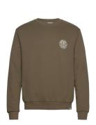 Les Deux Globe Sweatshirt Khaki Green