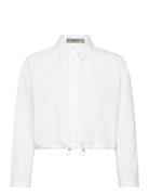 Cotton Parachute Shirt Tops Shirts Long-sleeved White Mango
