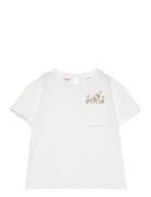 Embroidered Cotton T-Shirt Tops T-shirts Short-sleeved White Mango