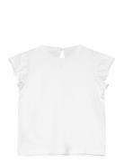 Mango Frills Cotton T-Shirt Vit