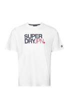 Sportswear Logo Loose Tee Sport T-shirts Short-sleeved White Superdry ...