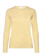 Lr-Numbia Tops T-shirts & Tops Long-sleeved Yellow Levete Room