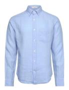 GANT Reg Gmnt Dyed Linen Shirt Blå