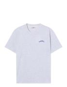 Spa Graphic Tee Tops T-shirts Short-sleeved Grey Pompeii