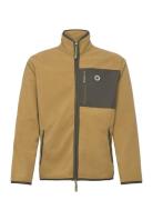 Double A By Wood Wood Jay Chrome Badge Zip Fleece Khaki Green