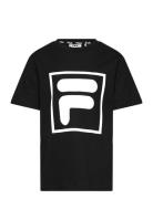 Leienkaul Graphic Tee Sport T-shirts Short-sleeved Black FILA