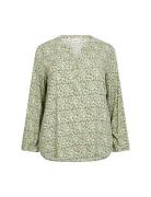 Wa-Catrin Tops Blouses Long-sleeved Green Wasabiconcept