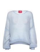 Smoothcras Pullover Tops Knitwear Jumpers Blue Cras