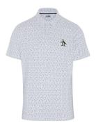 Original Penguin Golf All-Over Golf Ball Print Polo Vit