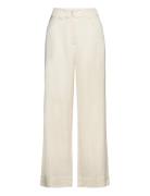 Dina Trouser Bottoms Trousers Wide Leg Cream MAUD