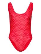 Monogrm Suit Sport Swimsuits Red Adidas Performance