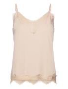 Cc Heart Rosie Lace Top Tops T-shirts & Tops Sleeveless Brown Coster C...