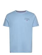 Cn Ss Tee Logo Tops T-shirts Short-sleeved Blue Tommy Hilfiger
