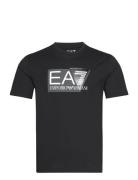 T-Shirt Tops T-shirts Short-sleeved Black EA7