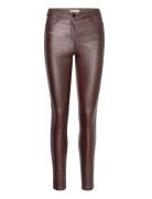 Sc-Pam Bottoms Trousers Leather Leggings-Byxor Brown Soyaconcept