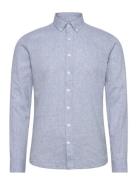 Lindbergh Linen/Cotton Shirt L/S Blå