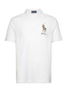 Polo Ralph Lauren Classic Fit Big Pony Mesh Polo Shirt Vit