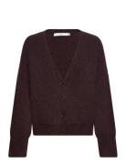 Alphagz Button Cardigan Tops Knitwear Cardigans Burgundy Gestuz