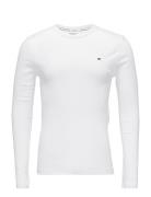 Tjm Original Rib Longsleeve Tee Tops T-shirts Long-sleeved White Tommy...