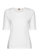 Emmsi Tops T-shirts & Tops Short-sleeved White BOSS