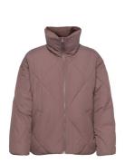 Anf Womens Outerwear Fodrad Jacka Pink Abercrombie & Fitch