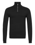 Lindbergh Ecovero Half Zip L/S Knit Svart