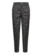 Lowry - Mid Rise Slim Trousers In Planetary Jacquard Pattern Bottoms T...