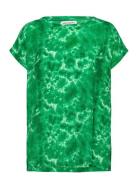 Krystal Top Tops Blouses Short-sleeved Green Lollys Laundry