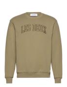 Script Sweatshirt Tops Sweat-shirts & Hoodies Sweat-shirts Khaki Green...