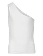 Gundhil Rib Top Tops T-shirts Sleeveless White Grunt