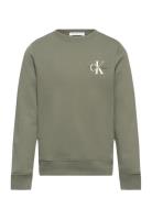 Calvin Klein Monogram Cn Sweatshirt Khaki Green