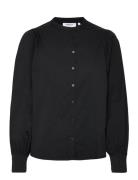 Mschegle Lana Ls Shirt Tops Shirts Long-sleeved Black MSCH Copenhagen