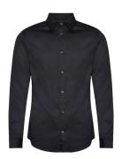 Simmons Ls Shirt Tops Shirts Casual Black AllSaints