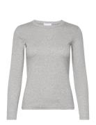 Lr-Numbia Tops T-shirts & Tops Long-sleeved Grey Levete Room