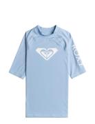 Wholehearted Ss Tops T-shirts Short-sleeved Blue Roxy