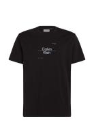 Optic Line Logo T-Shirt Tops T-shirts Short-sleeved Black Calvin Klein