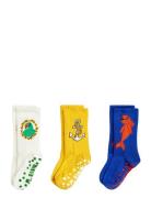 Mini Rodini Dolphin 3-Pack Anti-Slip Socks Multi/patterned