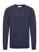 Davida Cashmere Man Chunky O-Neck Sweater Blå