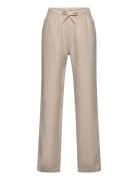 Lindex Trousers Linen Blend Beige