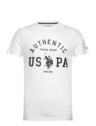 Jim Reg Sj Uspa M Tee Tops T-shirts Short-sleeved White U.S. Polo Assn...