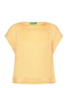 Blouse Tops Blouses Short-sleeved Yellow United Colors Of Benetton