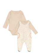 Fixoni Body Ls W.velour Romper Beige