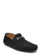 Selected Homme Slhsergio Suede Horsebit Driving Shoe Svart