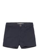 Slim-Fit Chino Cotton Bermuda Shorts Bottoms Shorts Navy Mango
