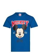 Tshirt Tops T-shirts Short-sleeved Blue Mickey Mouse